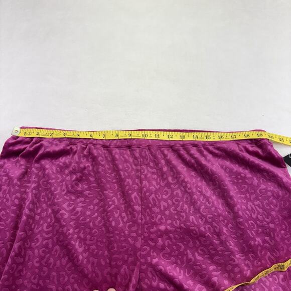 INC International Concepts Velour Notch Collar Plush Cheetah Pajama Set Pink XXL - Picture 14 of 15